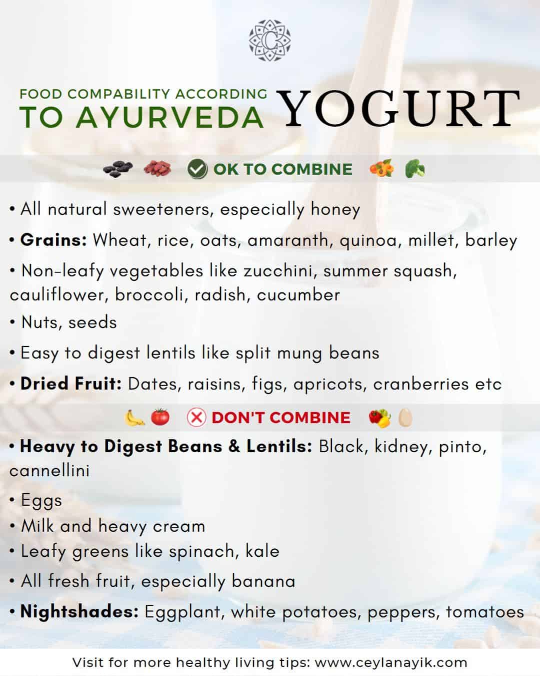 yogurt food compatibility